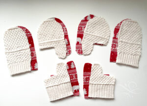 How to Make Sweater Mittens with Fleece Lining for Kids (Free Pattern ...