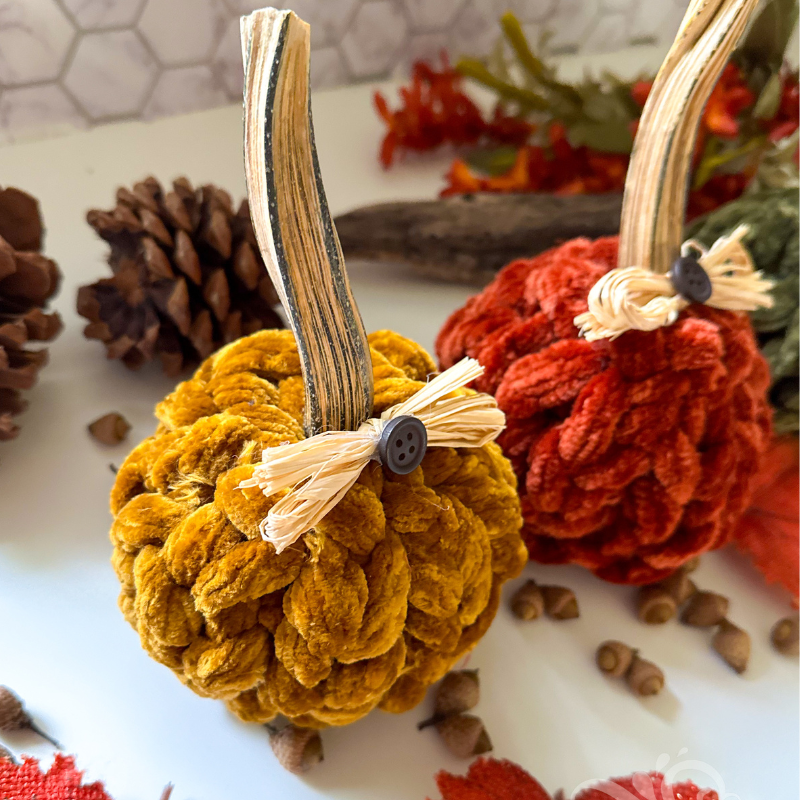 Finger Knitted Yarn Pumpkin - A Wonderful Thought