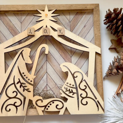 How to make a Nativity Scene Out of Wood with a Dollar Tree Blank