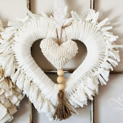 How to Make a Fabric Heart Wreath for Valentines Day