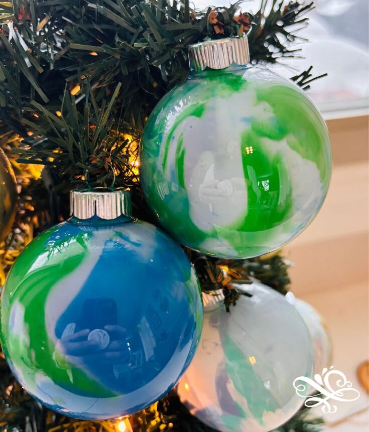 How to Make Pour Paint Ornaments 